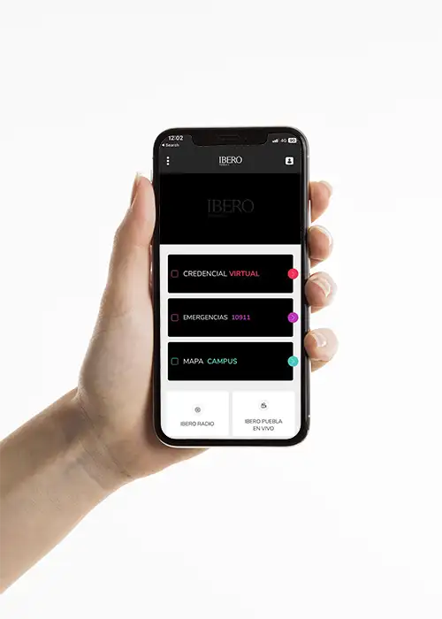 Celular con app IBERO
